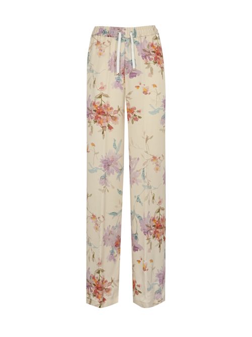 Pantalone in viscosa con stampa floreale Herno | PT000008D 12789P9999